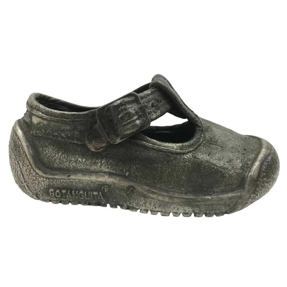 Botanguita Hand Painted Silver Miniature Child's Toddler Baby Shoe Figurine